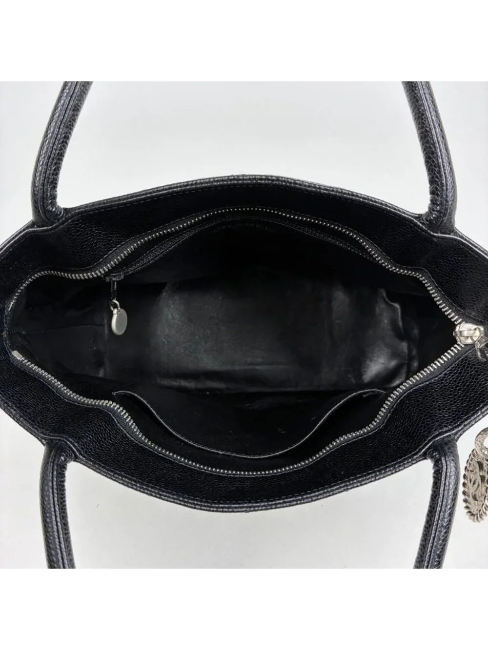 Chanel Reissue Tote CC Logo Caviar Leather Black